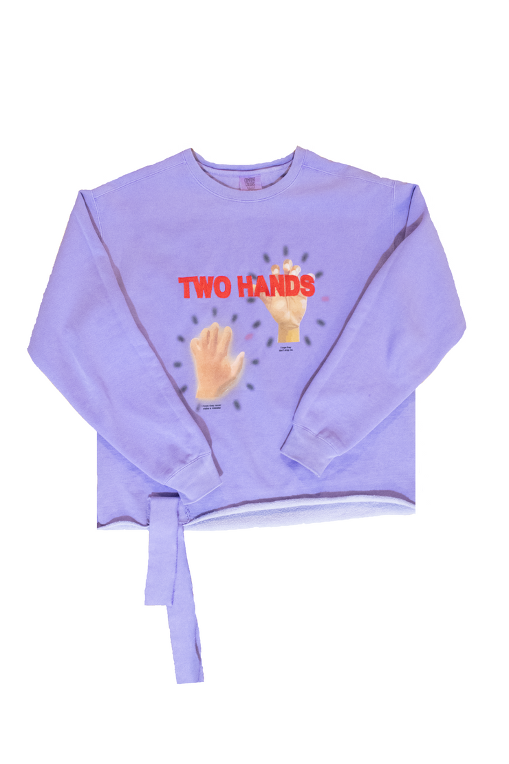 Two Hands Purple Pro Crewneck from Yos Apparel
