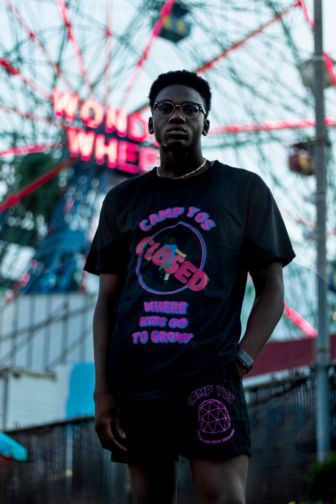 "CAMP YOS" Nylon Shorts (Black)