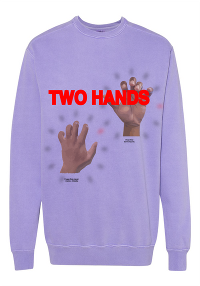 Two Hands Crewneck Purple from Yos Apparel