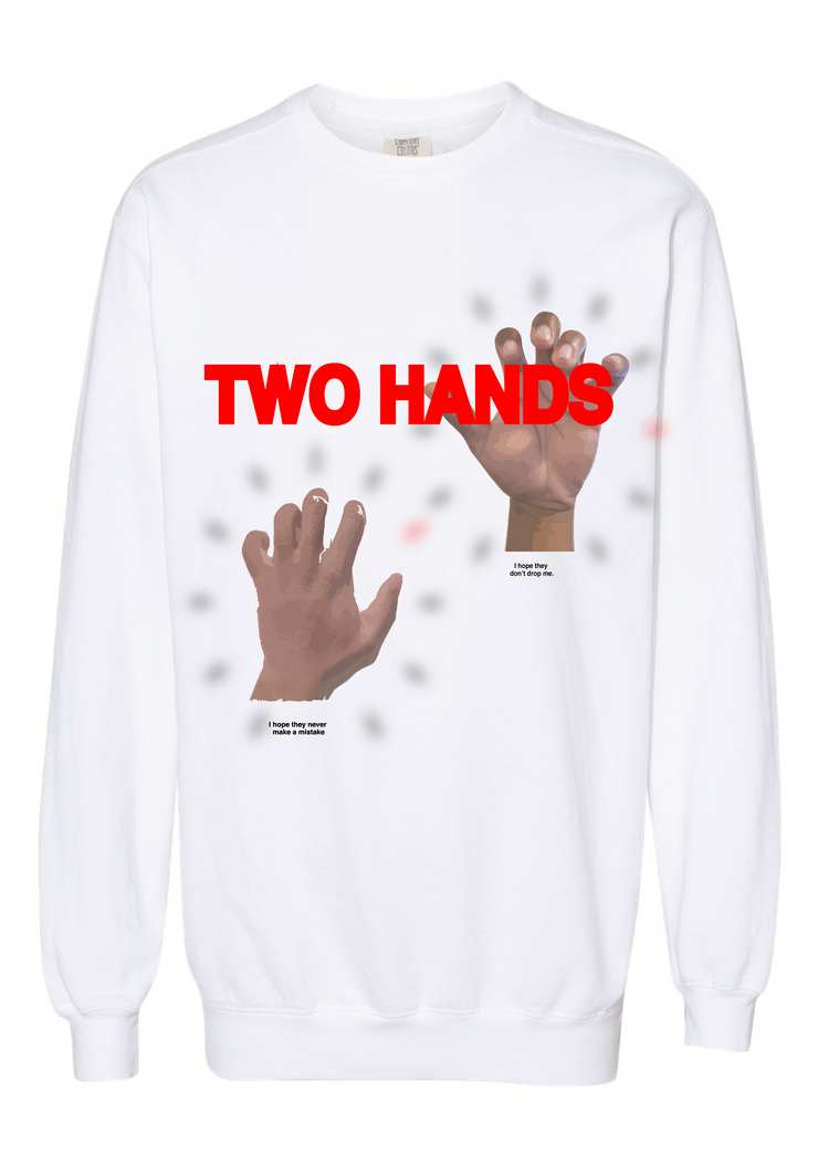 Two Hands Crewneck White from Yos Apparel